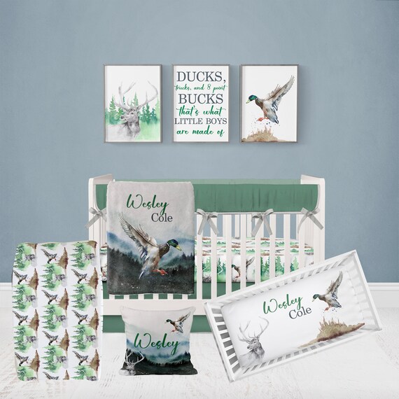 Duck hunting crib bedding online
