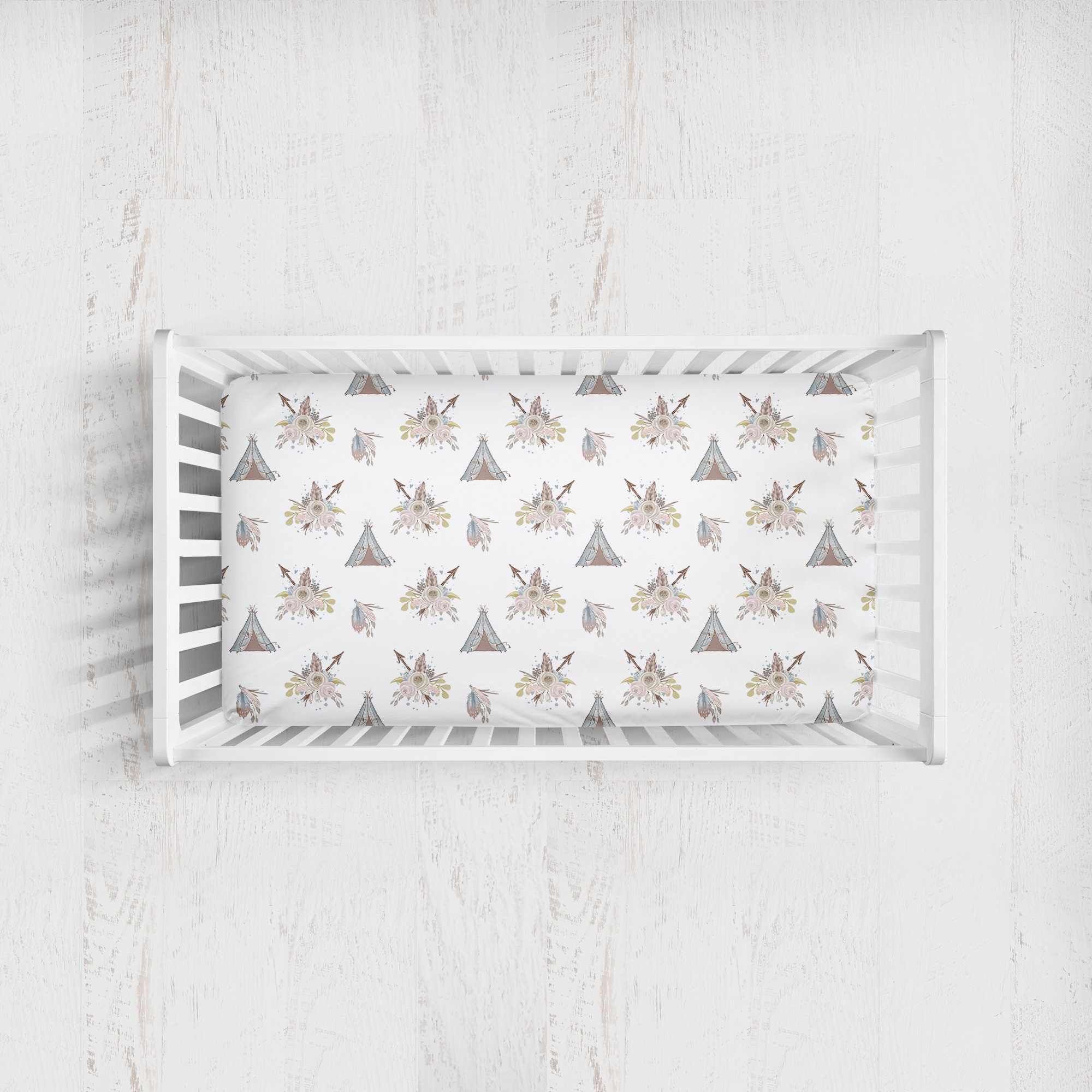 Woodland Crib Bedding Set, Girl Crib Bedding Set, Woodland Animal Nursery Set, Crib Sheets Girl