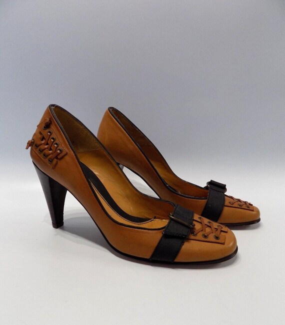 Ladies tan court shoes online