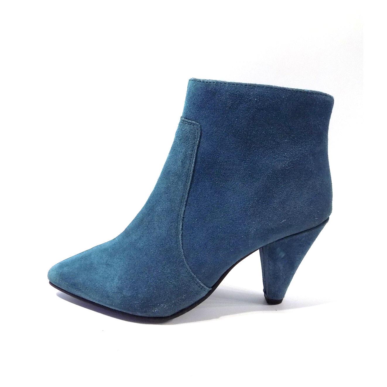 Joe Browns Boots Blue Teal Size 6 Women Ankle Block High Heel Pointed Toe Bootie Etsy UK