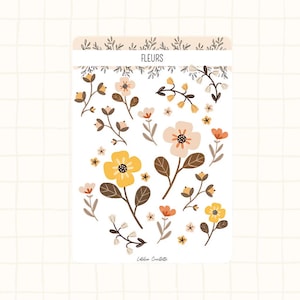 Folha de adesivos - Flores