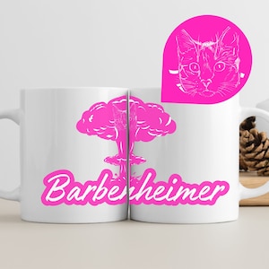 Berbenheimer Mug, Cat Mug, Pink Mug, Girls Shirt, Gift for Animal Lover, Trending Movie Mug, Meme Mug, Fun Gift for Mom, Great Birthday Gift