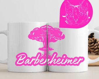 Berbenheimer Mug, Cat Mug, Pink Mug, Girls Shirt, Gift for Animal Lover, Trending Movie Mug, Meme Mug, Fun Gift for Mom, Great Birthday Gift