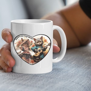 Hispanic Heritage Month Mug, Dancing Cats Mug, Fun Fiesta Mug, Hispanic Heritage Celebration, Hispanic American Awareness, Latin America Mug
