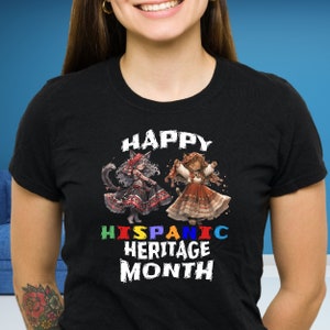 Hispanic Heritage Month T-Shirt, Dancing Cats T-Shirt, Fun Fiesta T-Shirt, Hispanic Heritage Celebration, Hispanic Americans Awareness