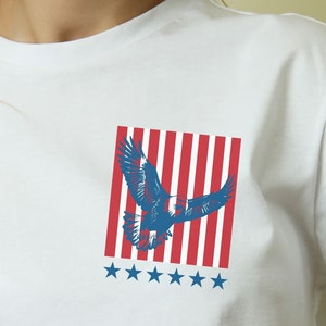 Eagle T-Shirt, Cool Shirt for Independence Day, 4th of July Gift for Nature Lover,  USA Flag Gift Shirt for Animal Lover, Gift for Dad