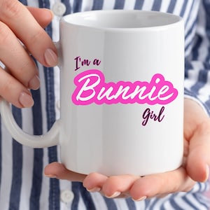Bunny Mug, Pink Mug, Girls Mug, Gift for Animal Lover, Gift for Pet Lover, Trending Movie Mug, Meme Mug, Gift for Mom, Great Birthday Gift