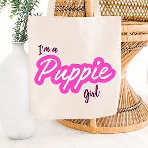 Puppy Bag, Pink Bag, Girls Bag, Gift for Animal Lover, Gift for Pet Lover, Trending Movie Bag, Meme Bag, Gift for Mom, Great Birthday Gift
