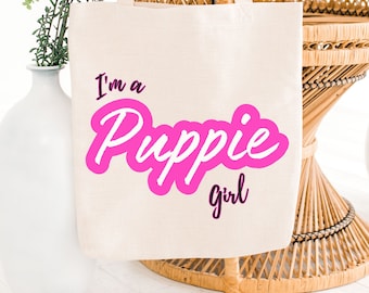 Puppy Bag, Pink Bag, Girls Bag, Gift for Animal Lover, Gift for Pet Lover, Trending Movie Bag, Meme Bag, Gift for Mom, Great Birthday Gift