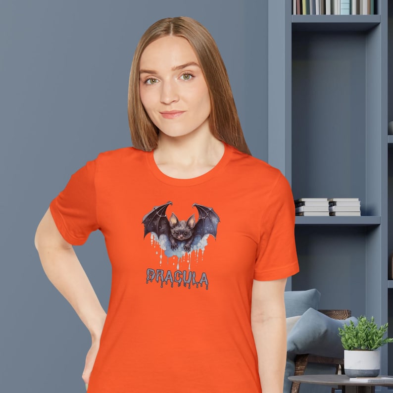 Dracula Shirt, Halloween Tshirt, Cute Bat Shirt, Retro Halloween Tee