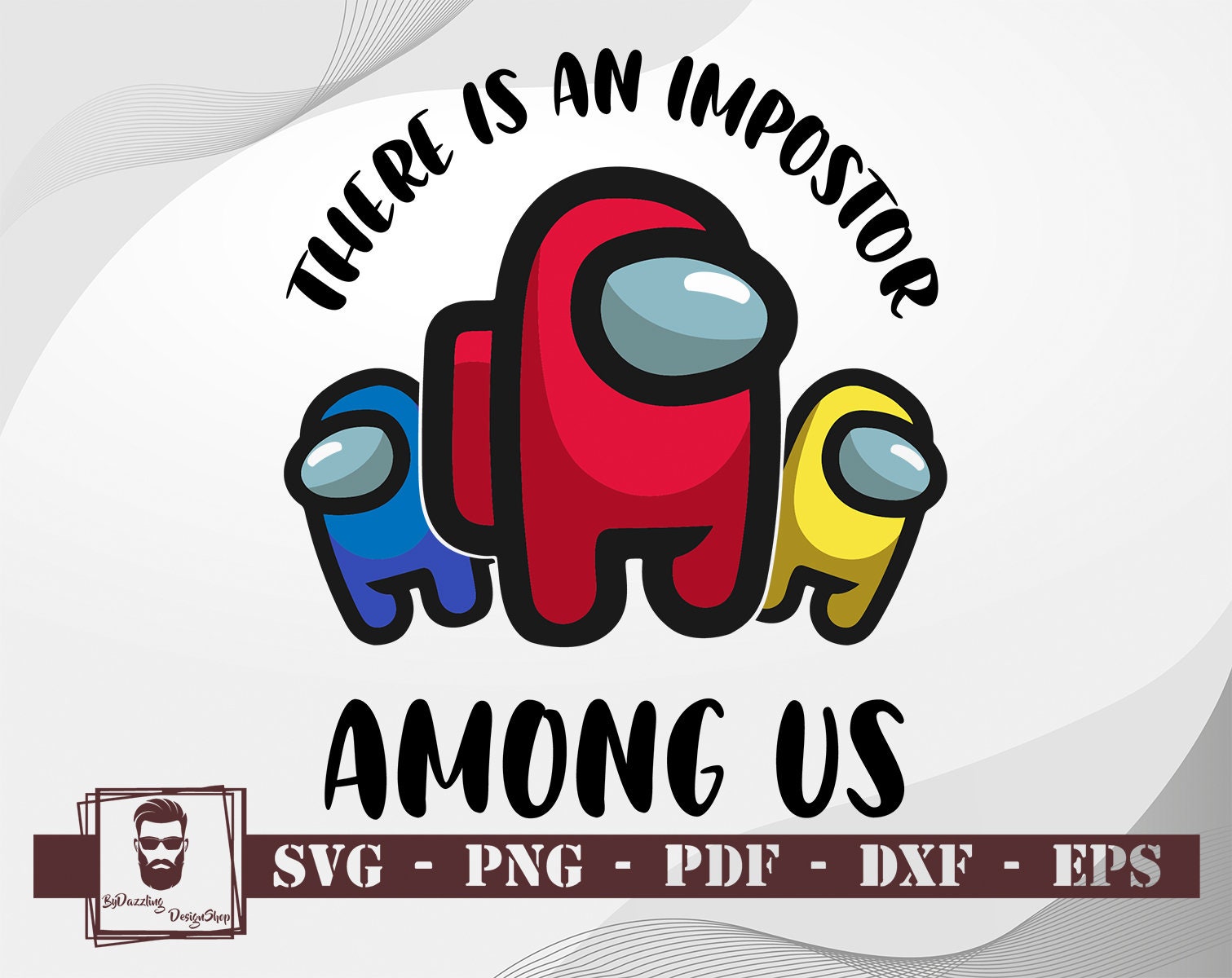 Among Us SVG Instant Download Video Game Silhouette Among Us 
