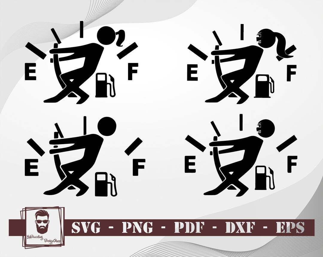 Gas Gauge Svg Long Hair Empty Gas Svg Funny Svg Svg Files Etsy