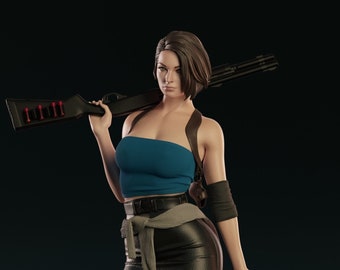 Jill Valentine (Resident Evil__Fan_Art)  / Sculpture Unpainted or Fully Painted (Adult)