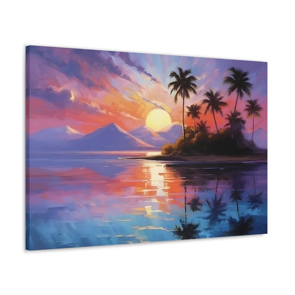 Maui Hawaii Oil Painting Style Canvas Print