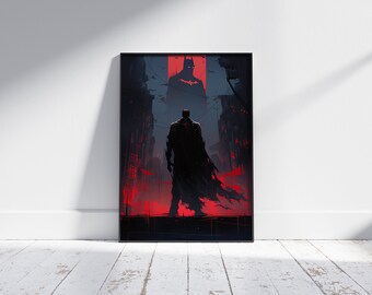 Dark Knight Wall Art Print, Dark Knight Movie Poster, Limited Edition Superhero Poster Wall Art Décor