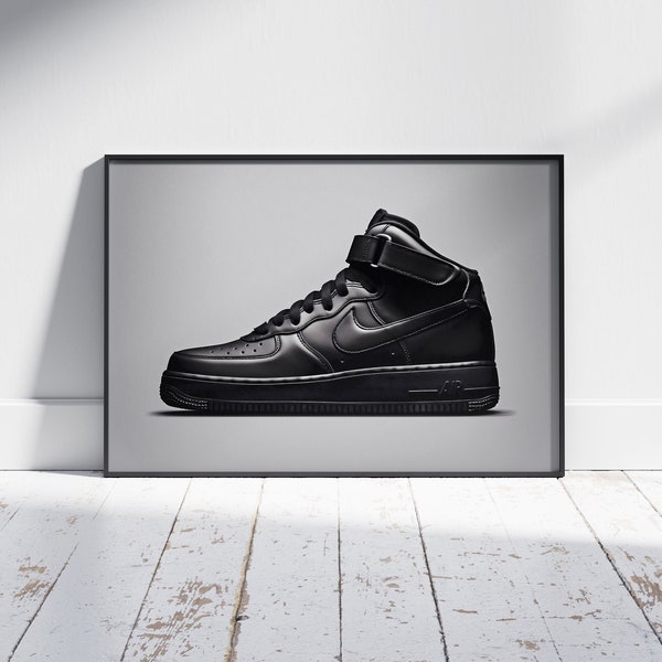 CUSTOM AIR FORCE 1 Sneaker / Digital art / hypebeast decor / Nike shoes