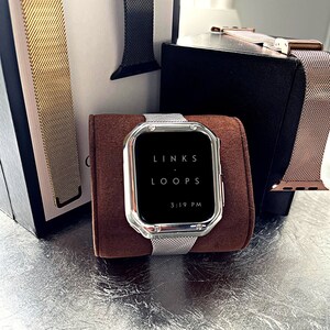 Slim Mesh Stainless Steel Band for Apple Watch 38mm 40mm 41mm 42mm 44mm 45mm 49mm Watch Series 1 9 Luxury Watch Band Semi Magnetic Closure image 2