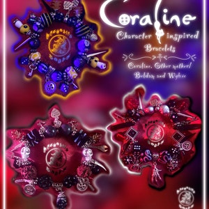 Bracelets élastiques inspirés des personnages de Coraline