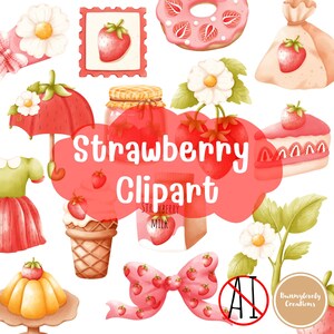 Strawberry clipart, strawberry transparent png,  Strawberry collection, fruit clipart.