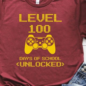100th Day Of School SVG PNG Files Level 100 Happy 100th Day of School  silhouette Graphic  File for T-shirt Teacher Digital Clipart Download