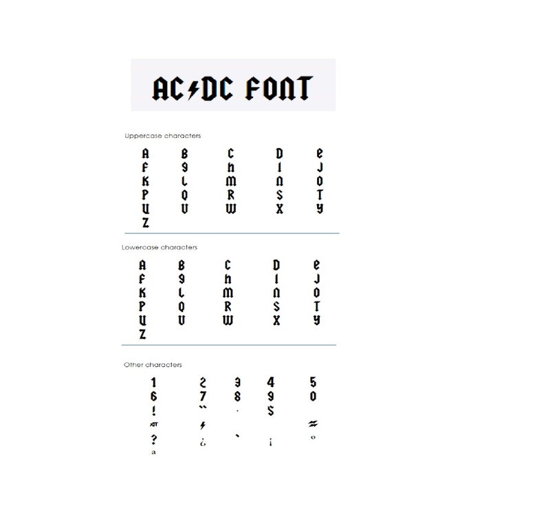 13 X AC/DC Digital PNG File Acdc Font File Hard Rock Cover Ac Dc for ...