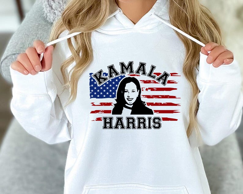 T-shirt Kamala Harris 2024 - Silhouette électorale, Campagne Présidentielle, Manches Courtes Col Rond