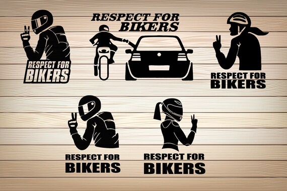 5 x Respect for bikers SVG PNG Files Motorcycle bundle Motor bikers For T-shirt Vinyl Sticker Digital Cricut Vector File Clipart Download