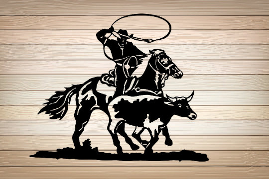 2 X USA Flag Cowboy Roping SVG PNG Files + Cowboys Font File Cowboys ...