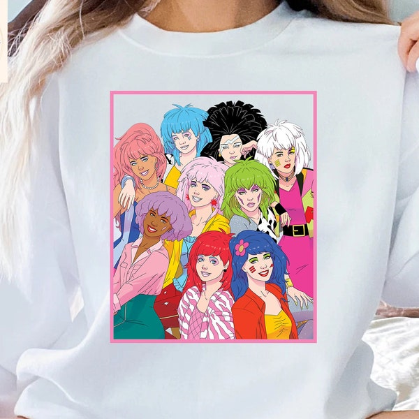 Jem and The Holograms Shirt, Jem & The Holograms, Summer Girl Shirt, 80s Women Shirt, 80's Cartoon, Summertime T-Shirt, Sweatshirt, Hoodie