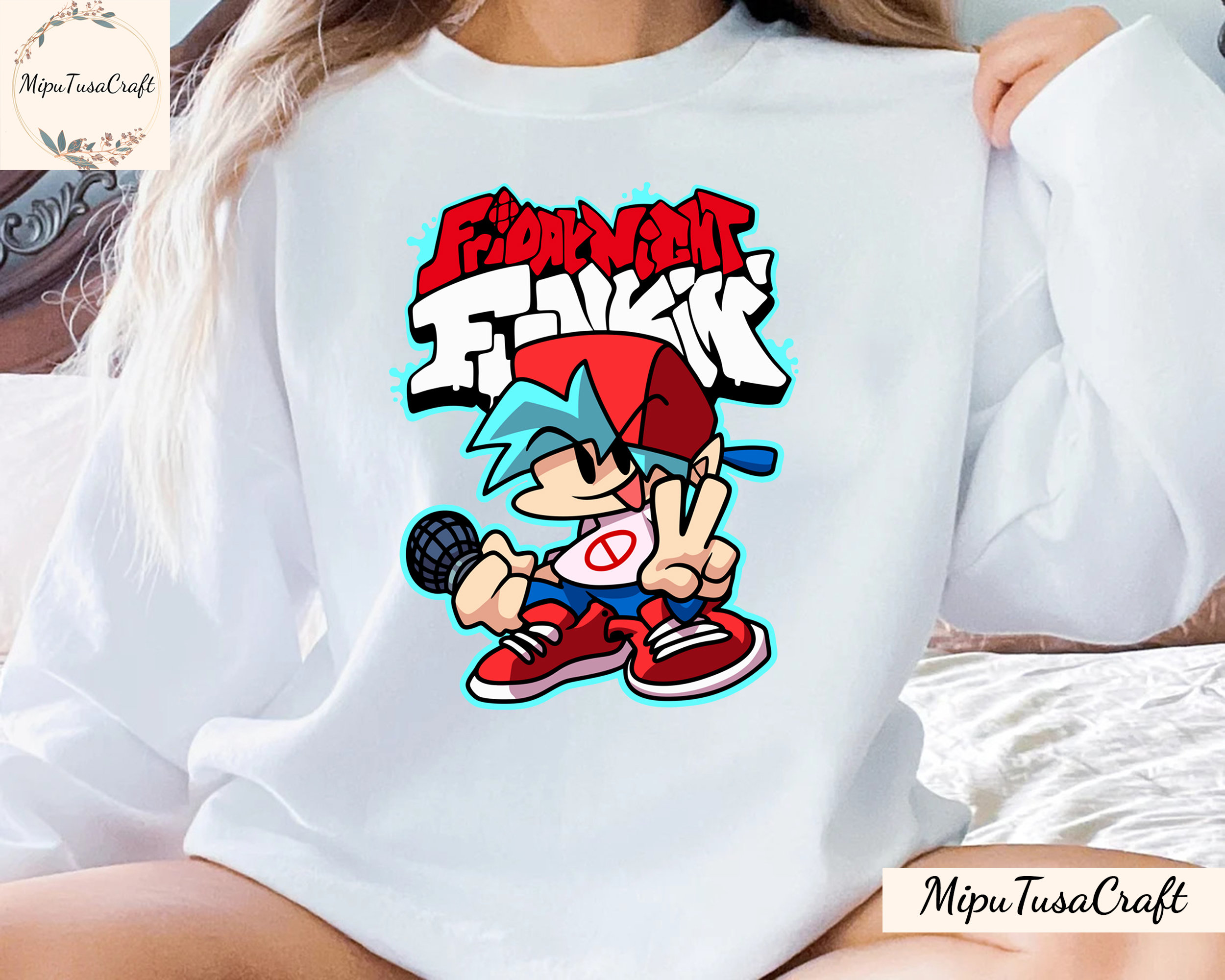 Friday Night Funkin, Friday Night Funkin Boyfriend Shirt, Fnf Game Shirt, Fridaynight Funkin