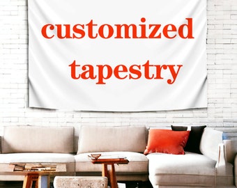 Tapestry from Your Photo Personalized Picture or Text Wall Tapestry Backdrop for Room Decor Wall Art backdrop