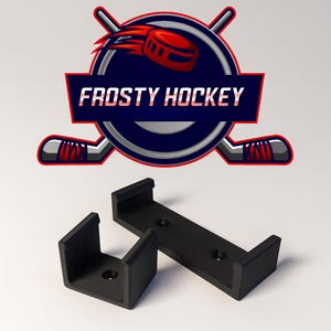 Goalie Hockey Stick Display Brackets | Wall Mount Holder for Goalie Sticks | Hockey Room Decor