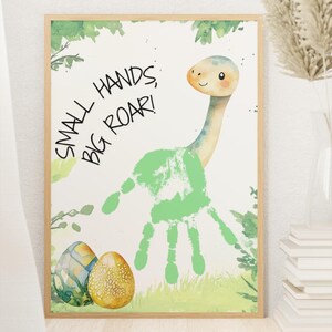 Art d'empreinte de main de dinosaure - Joli cadeau souvenir pour enfants et tout-petits | Activité créative unique en son genre, carte à faire soi-même