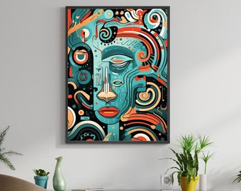 Expensive Modern Abstract Wall Art - Extra Large Canvas Print for Luxury Homes, Villas, and Mansions