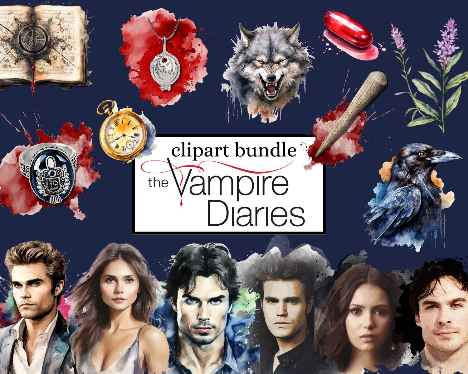Vampire Diaries PNG Clipart For Web Designs Instagram Post And Story 