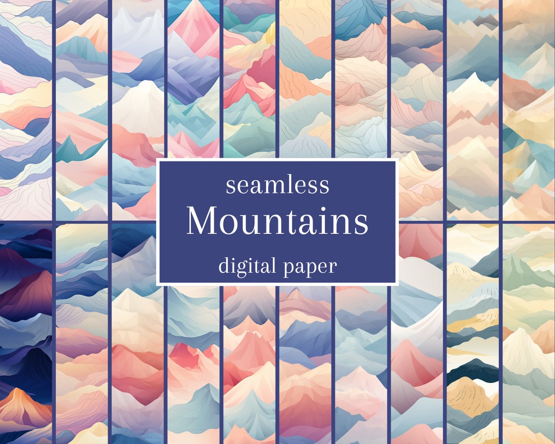 Mountains 20 Seamless Pattern Digital Papers Ideal for - Etsy