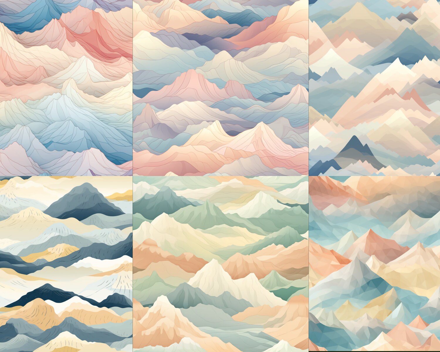Mountains 20 Seamless Pattern Digital Papers Ideal for - Etsy