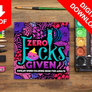 Adult Coloring Book, Adult Coloring Pages, Coloring Pages, Coloring Book, Adult Coloring Books, Swear Word, Sweary, Cuss, Gag Gift, Funny