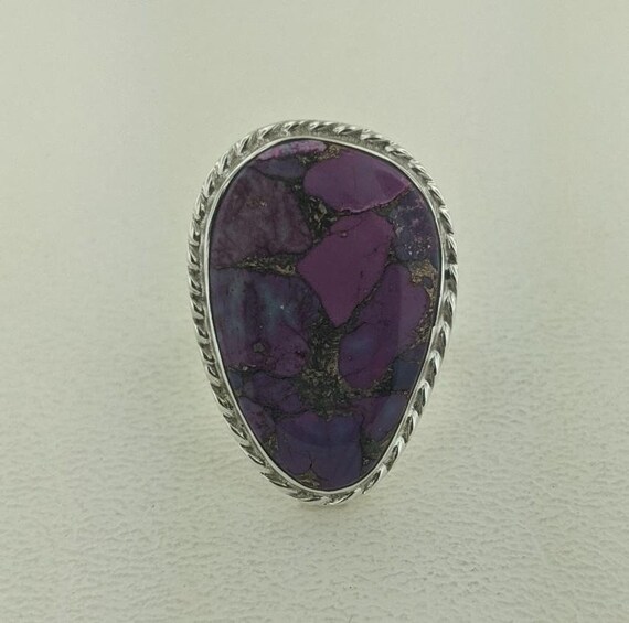 Sterling Silver Ring - Purple Copper Turquoise - … - image 2