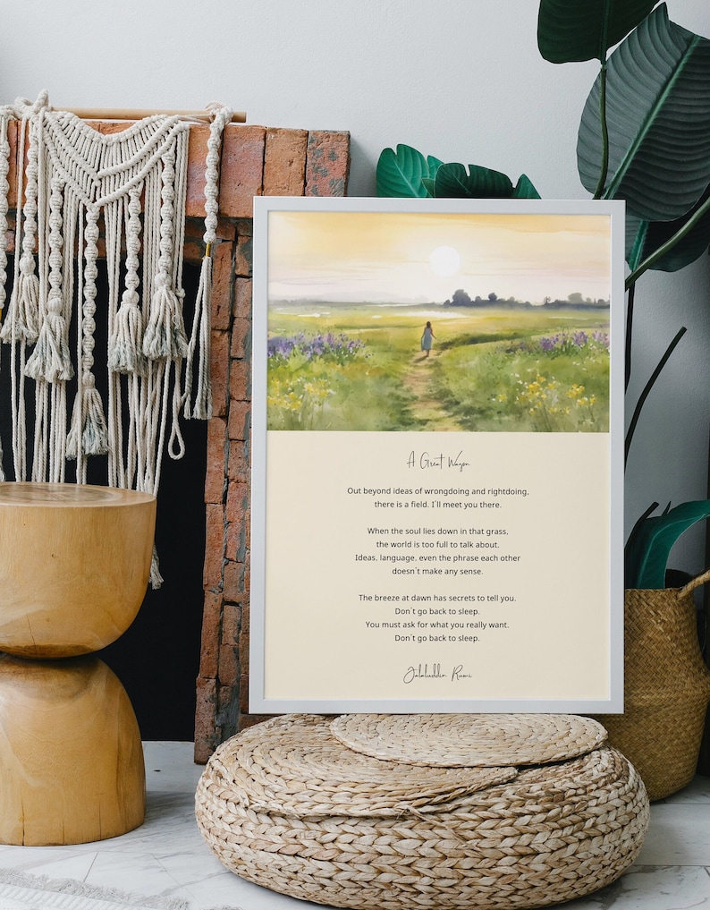 A Great Wagon by Rumi. Out Beyond Ideas of Wrongdoing and Rightdoing, There is a Field. Ill Meet