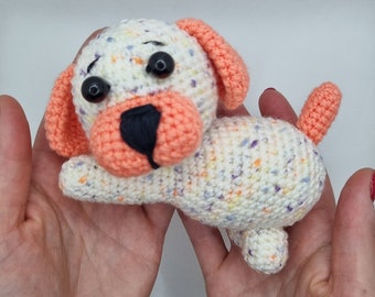 Knitted dog - handmade