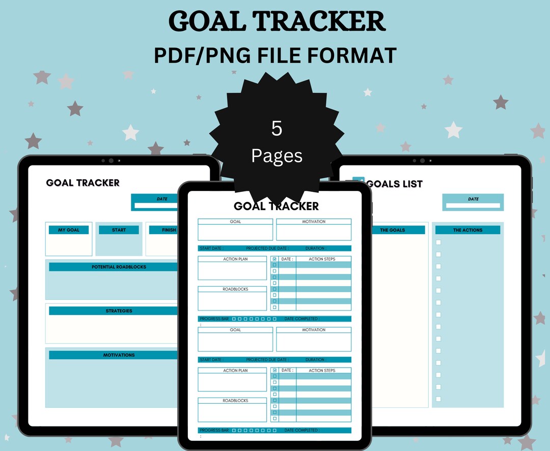 Goal Tracker Planner: Smart Goal Setting, Google Sheets (digital) - Etsy UK