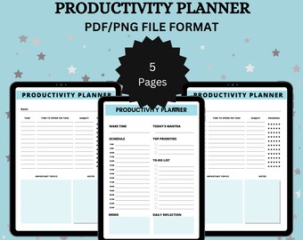 Productivity Planner: Daily & Monthly Goal Plan (PDF)