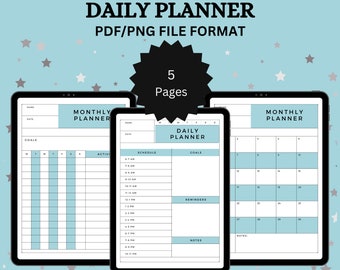 Daily Planner: Productivity & Routine Organizer (Downloadable)
