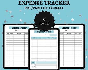 Expense Tracker: Budget Planner, Income and Bookkeeping (PDF/PNG)