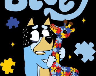 Bluey Autism Awareness Puzzle Transfer (DTF)
