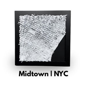 New York DeskPrint | Centre-ville |  8" x 8" | Décoration d'intérieur urbaine imprimée en 3D