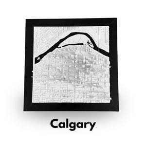 Calgary DeskPrint |  8" x 8" | Décoration d'intérieur urbaine imprimée en 3D