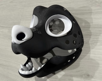 Shiba Inu | Canine Fursuit Headbase | 3D Printed in PLA | Furry Head Base Mask