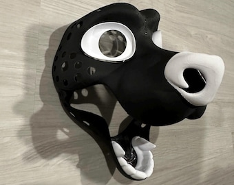 Pitbull | Canine Fursuit Headbase | 3D Printed in PLA | Furry Head Base Mask